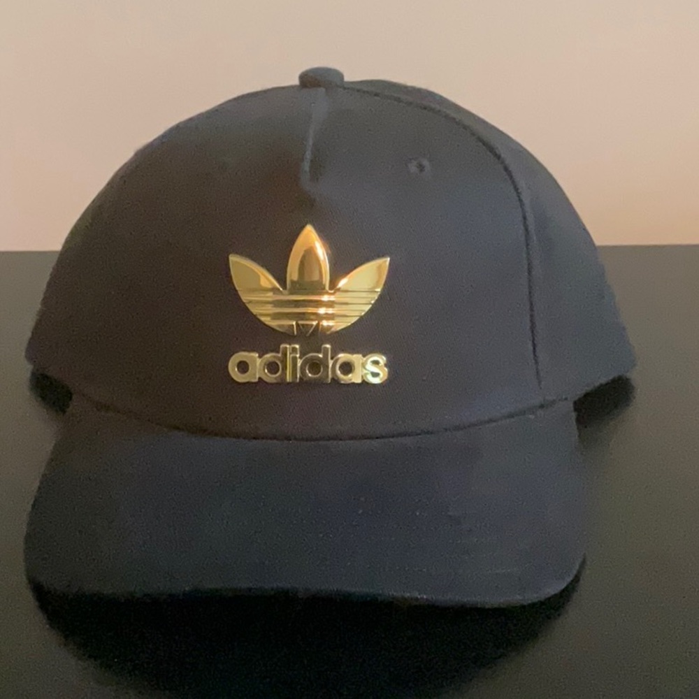 Adidas Black Cap with Gold Logo